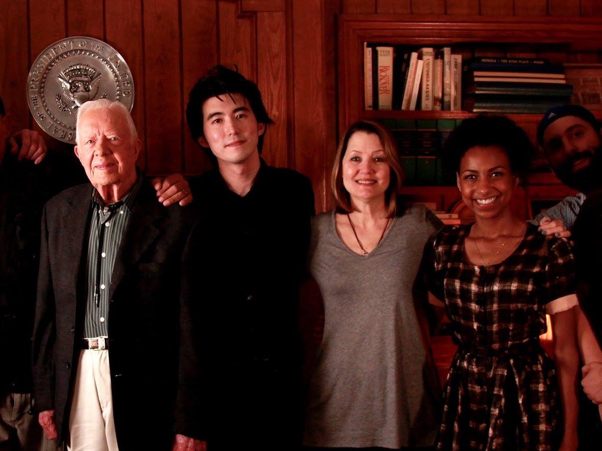 Chelsea with President Jimmy Carter